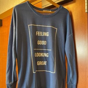Chance or Fate - 3/4 Sleeve Shirt - Blue - Ladies Size Large